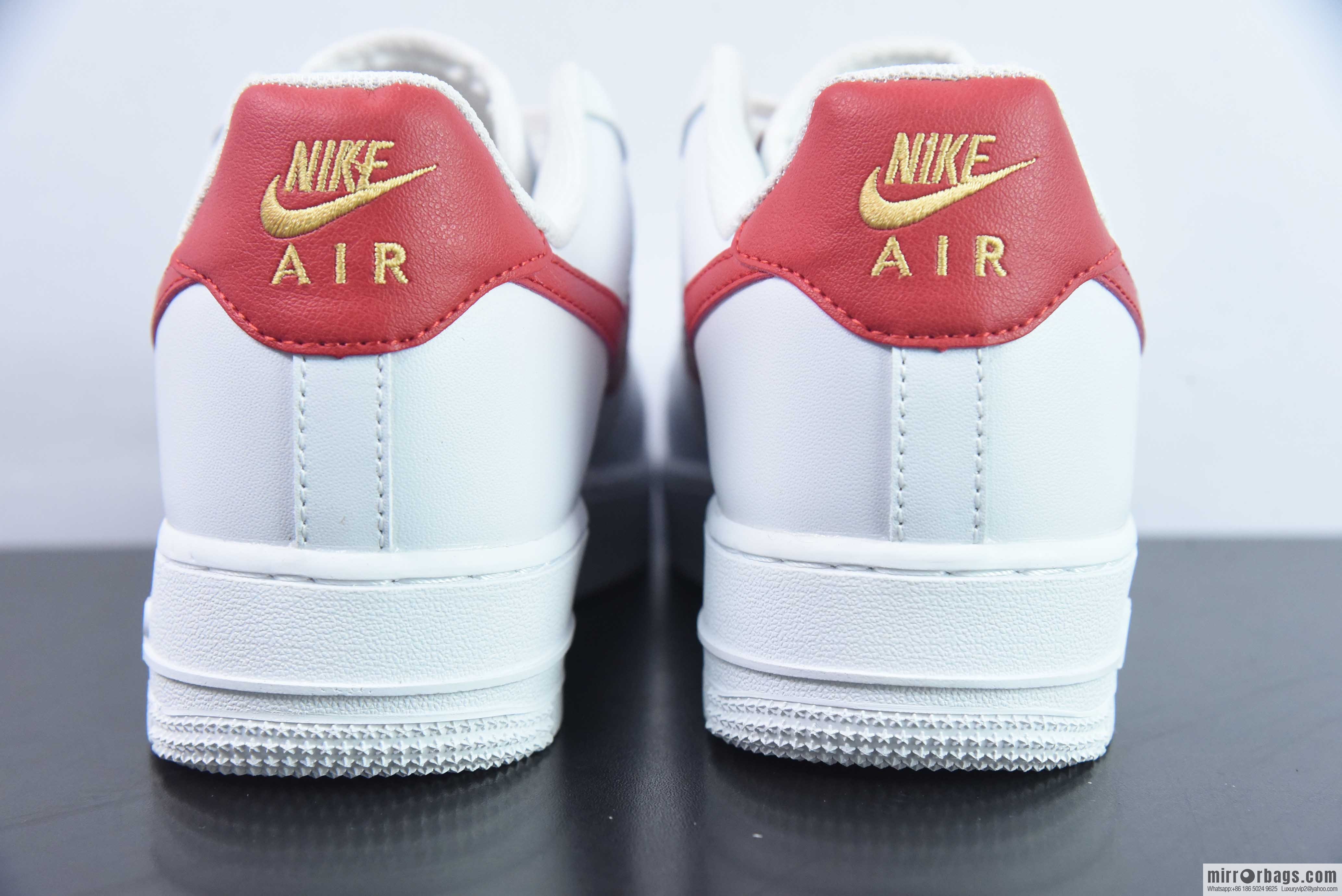 Nike Air Force 1 Low Air Force One low-top versatile leisure sports shoes, white and red small gold hook, item number: CZ0270-104