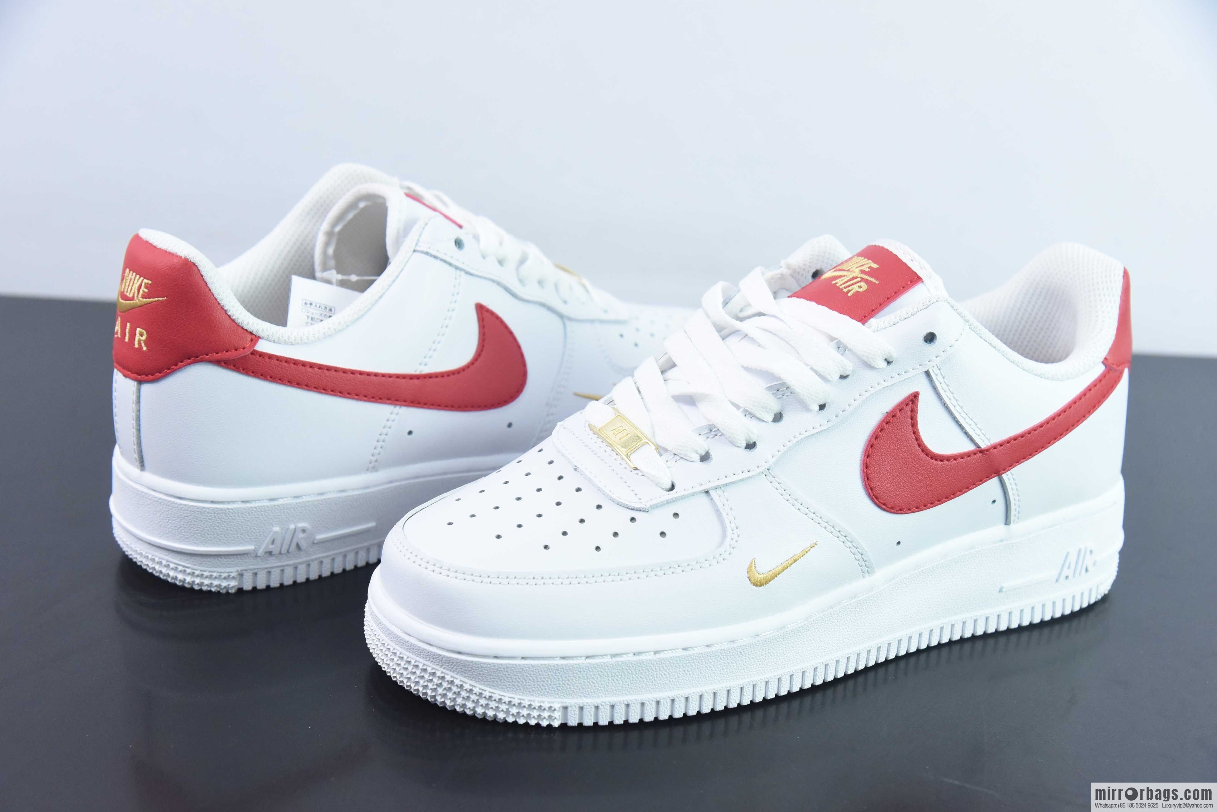Nike Air Force 1 Low Air Force One low-top versatile leisure sports shoes, white and red small gold hook, item number: CZ0270-104