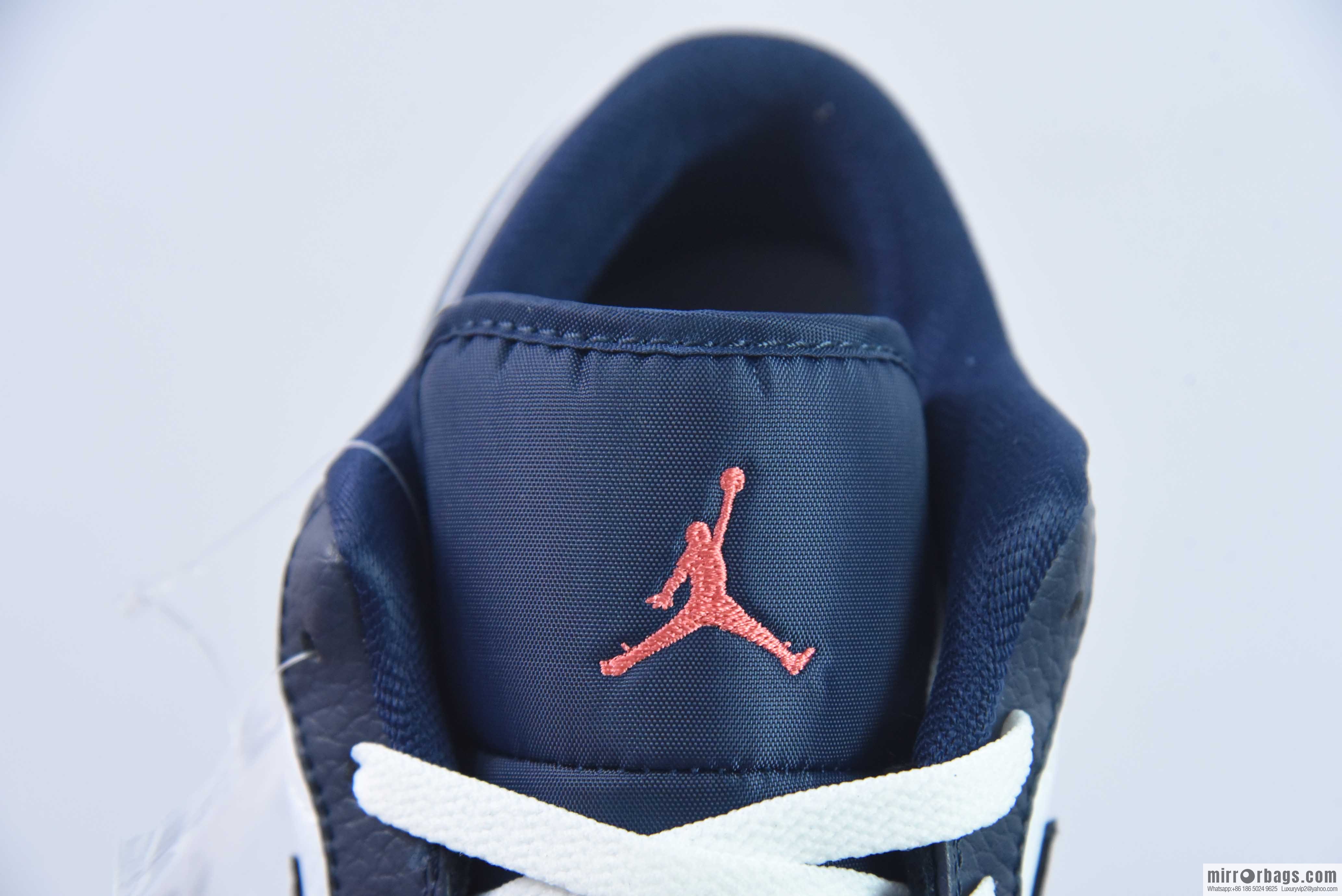 Air Jordan 1 Low Joe 1 Low Top Sports Basketball Shoes, Panda Midnight Blue 553560-481