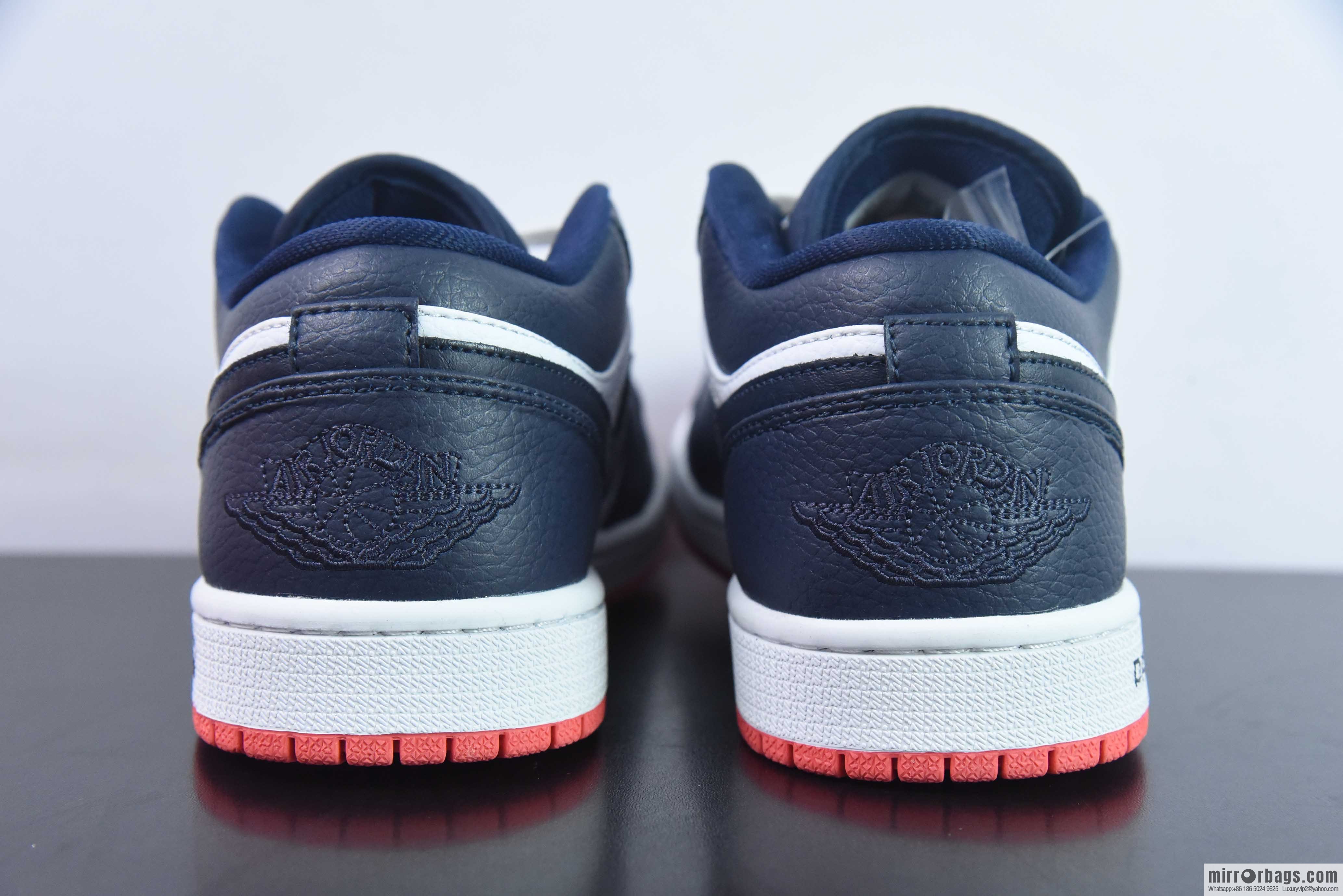 Air Jordan 1 Low Joe 1 Low Top Sports Basketball Shoes, Panda Midnight Blue 553560-481