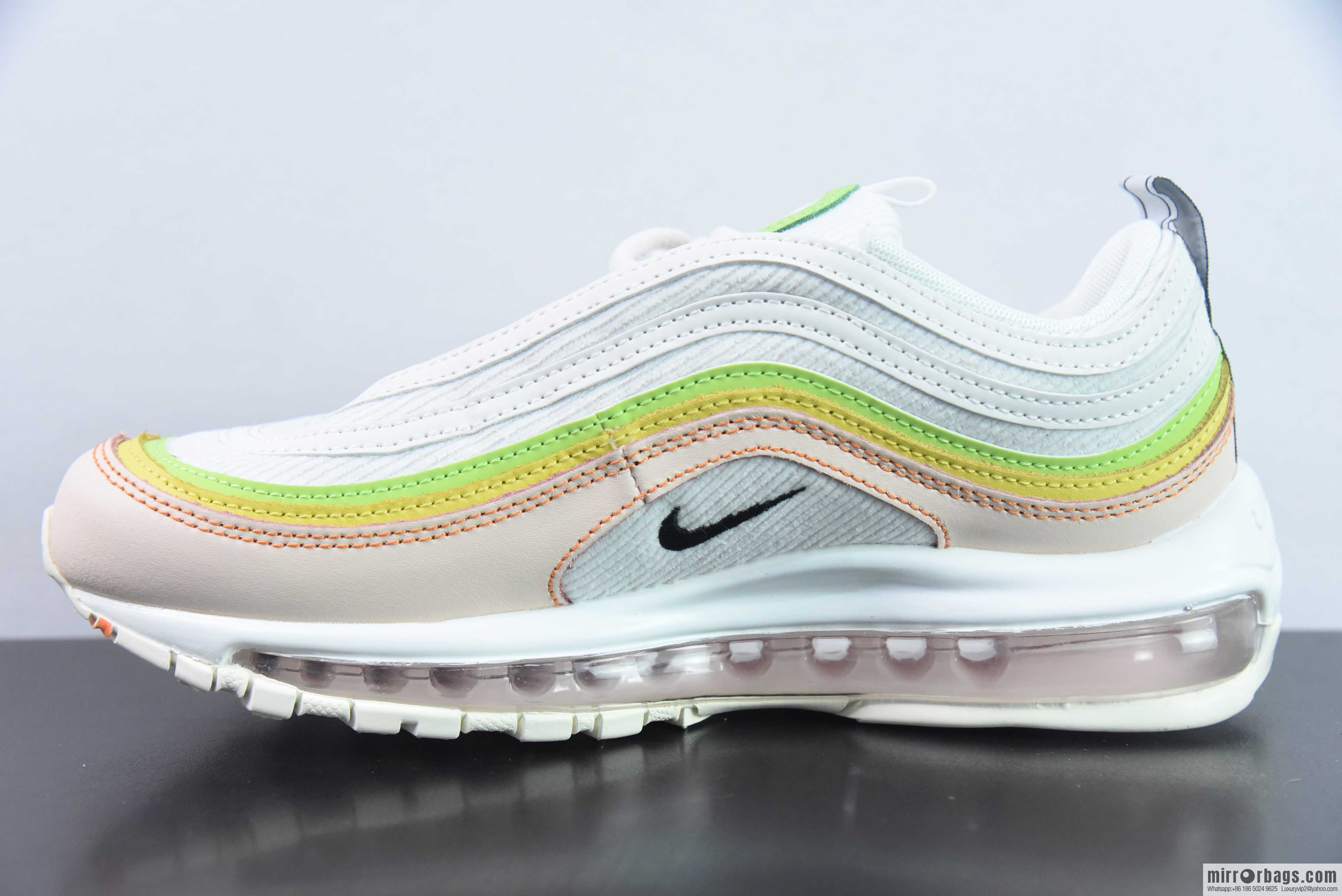 NK Air Max 97 OG white and yellow pink sneakers, item number: FD0870-100