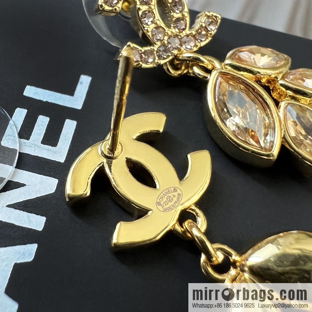 New ☑️ Chanel double c wheat stud earrings