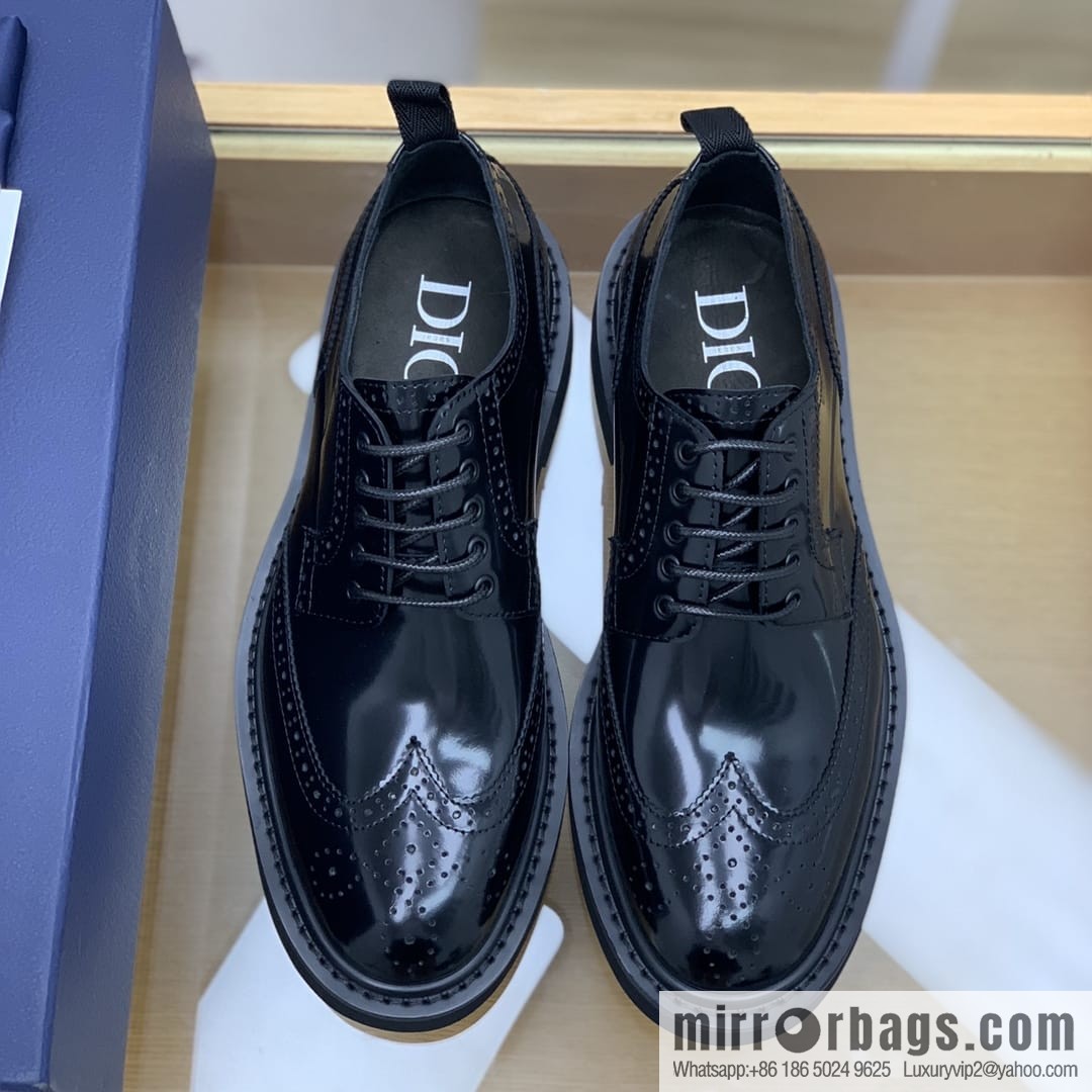 Dior selected leather made men's derby shoes