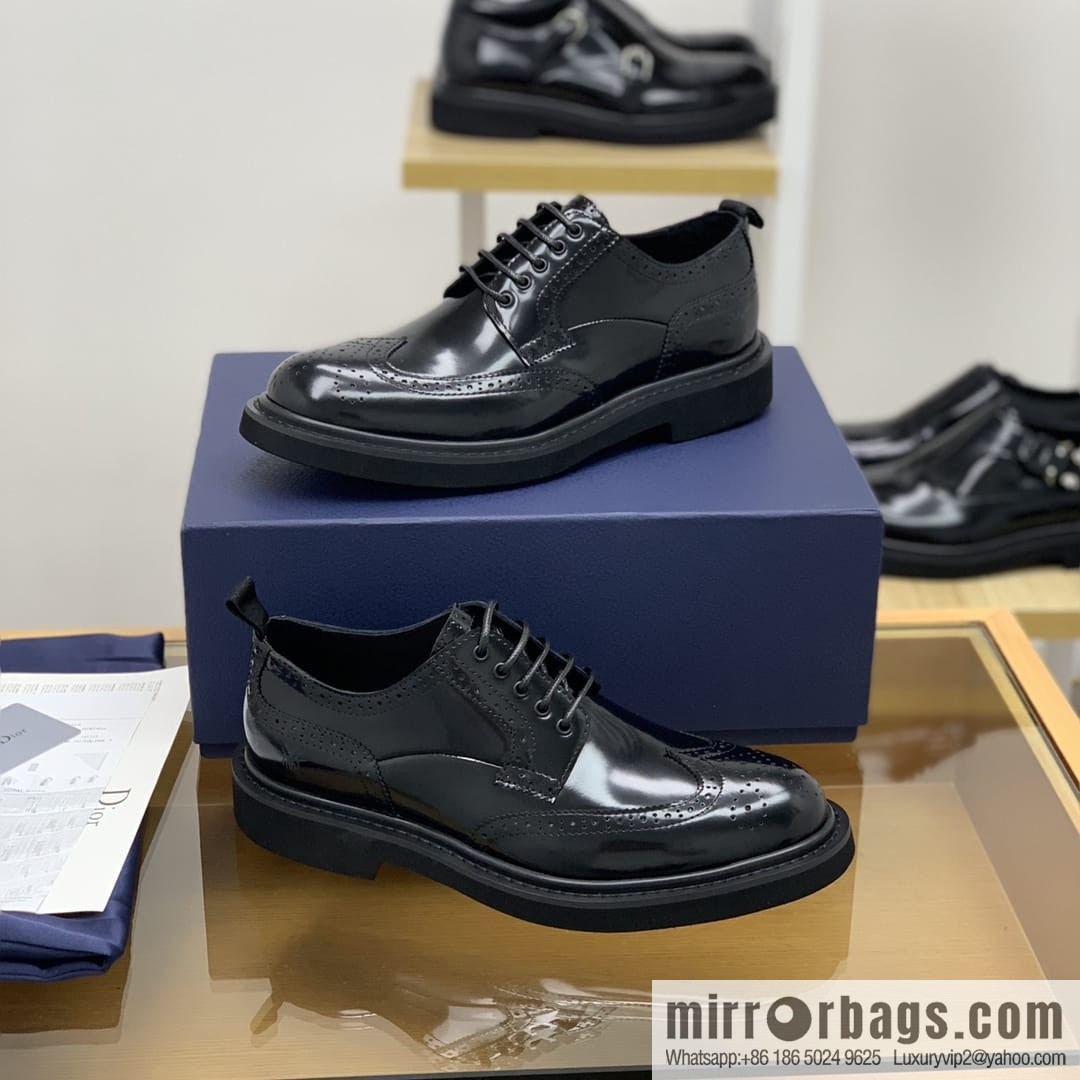 Dior selected leather made men's derby shoes