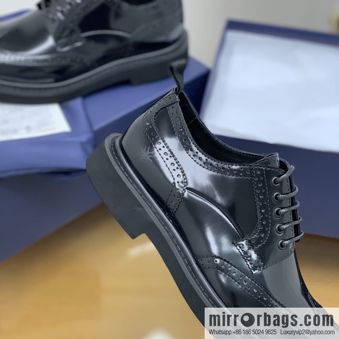 Dior selected leather made men's derby shoes