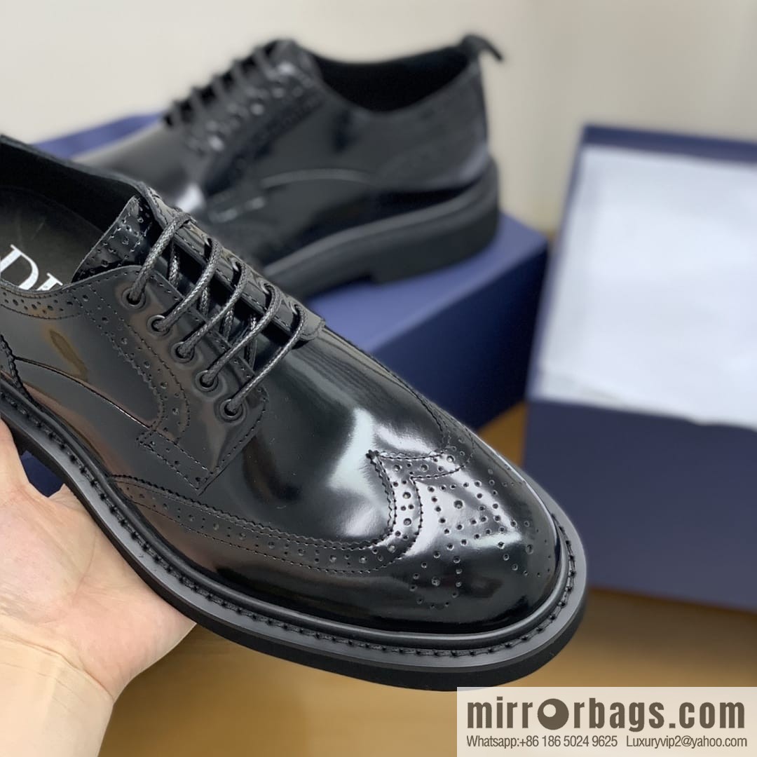 Dior selected leather made men's derby shoes