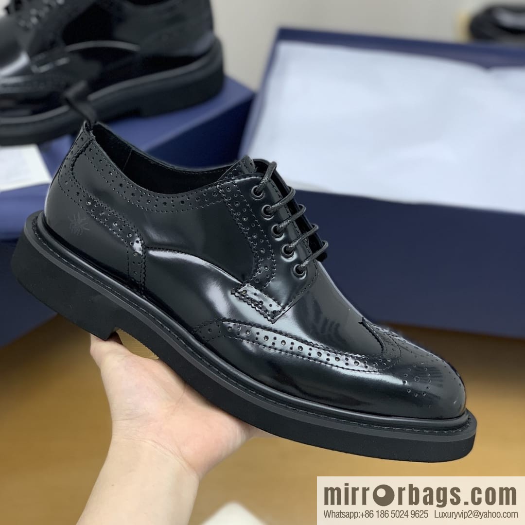 Dior selected leather made men's derby shoes