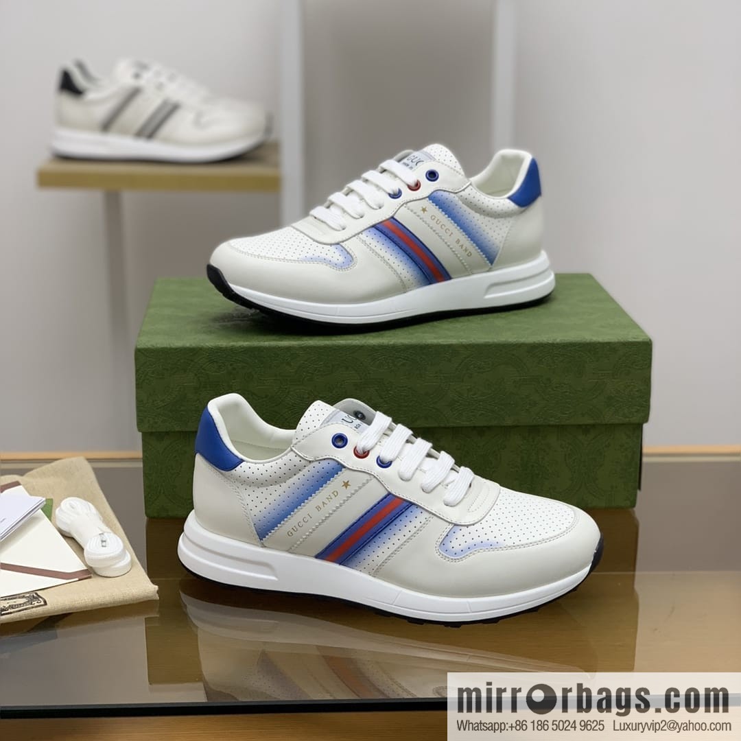 Gucci Gucci color matching double G men's sports running shoes