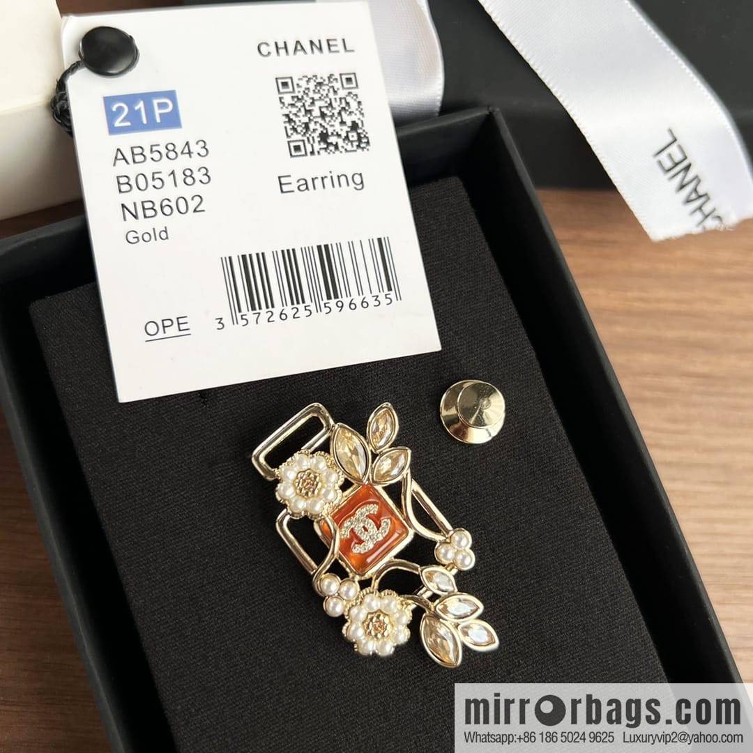 New ☑️ Chanel double c pink diamond pearl flower brooch