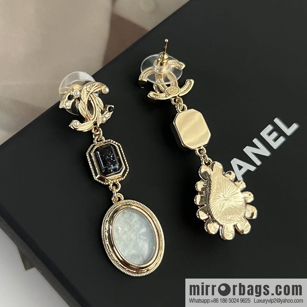 New ☑️ Chanel c3 double c colored treasure stud earrings
