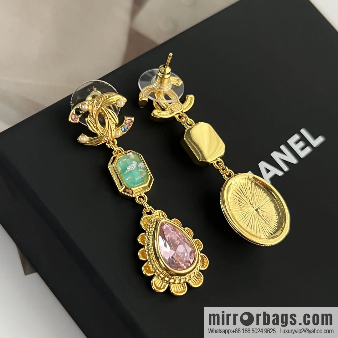 New ☑️ Chanel c3 double c colored treasure stud earrings