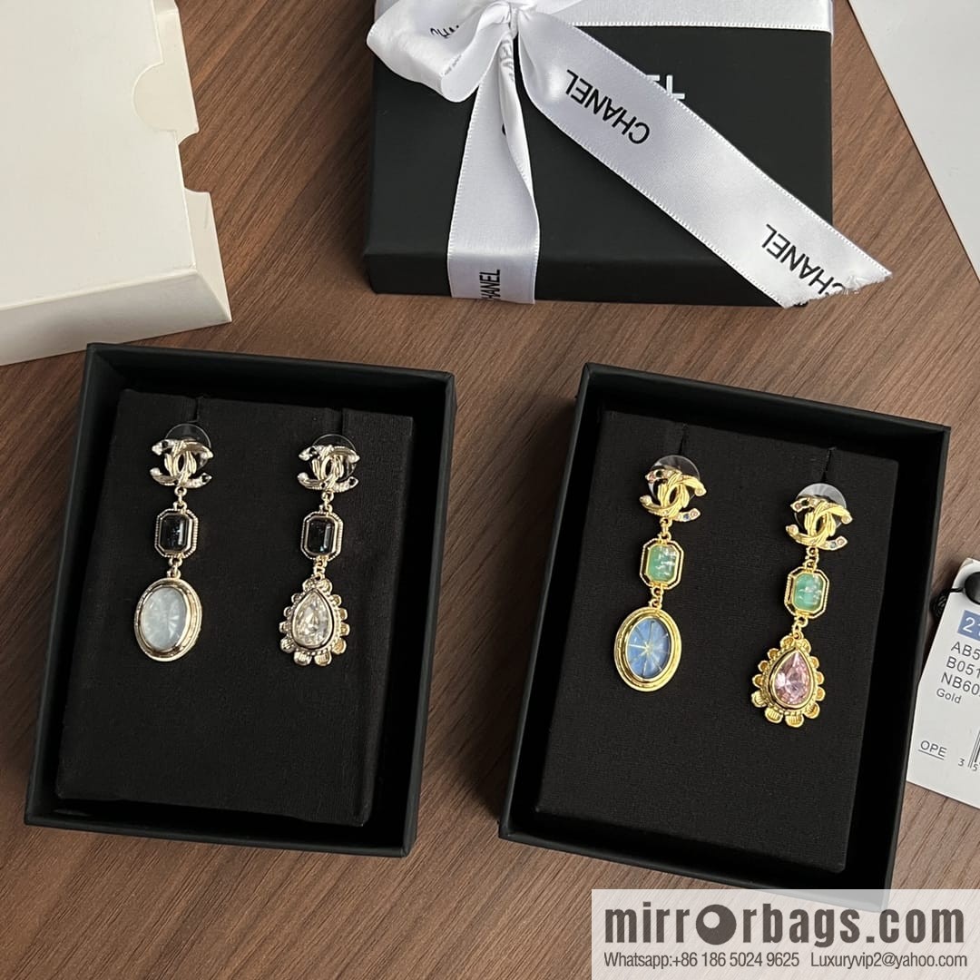 New ☑️ Chanel c3 double c colored treasure stud earrings