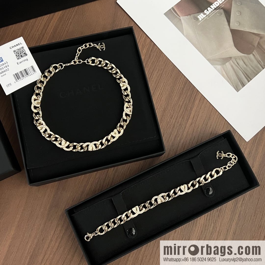 New ☑️ Chanel semi-double c chain strap bracelet necklace