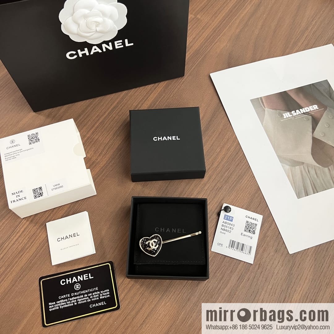 New ☑️ Chanel double c peach heart love hairpin hairpin