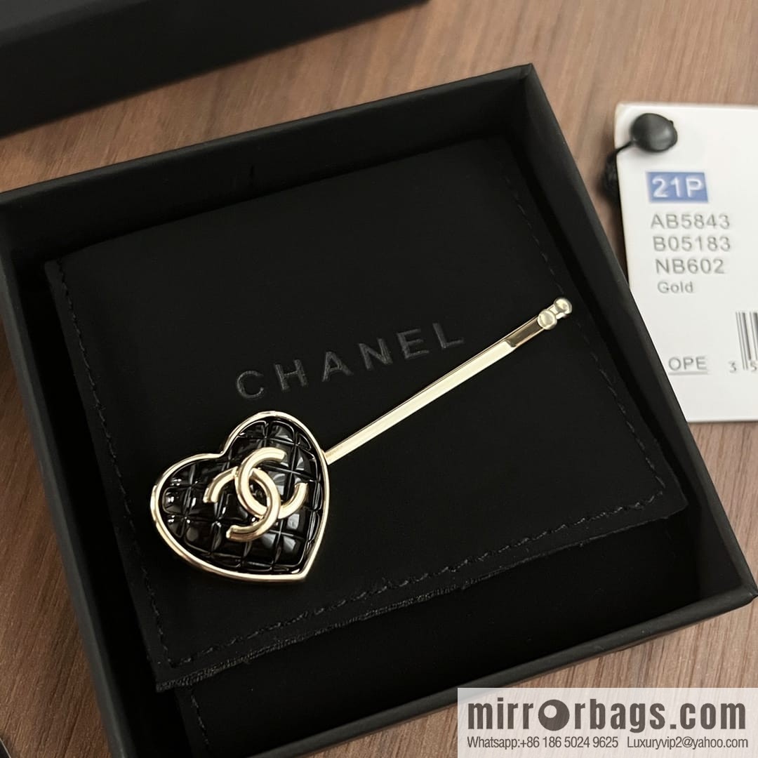 New ☑️ Chanel double c peach heart love hairpin hairpin