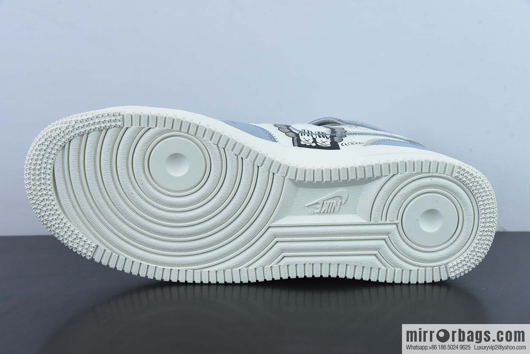 Nike Air Force 1 AF1 Air Force One/Zhongbang, white gray KAWS joint model, graffiti, sesame street doll low-top casual board shoes, item number: CW2308-211
