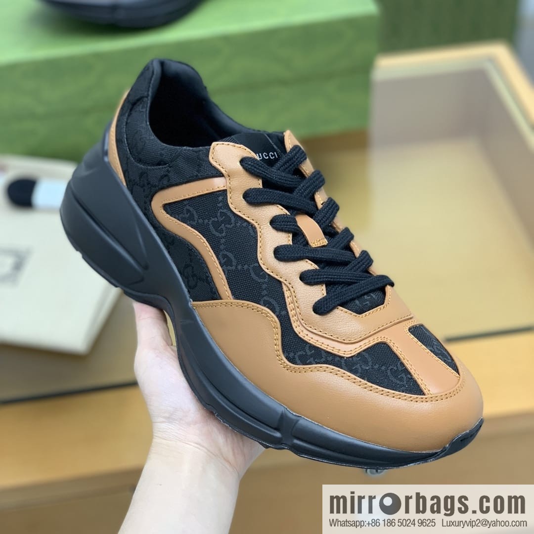 Gucci Gucci G Replica Luxury Handbag High Version Vintage Daddy Shoes Casual sneakers