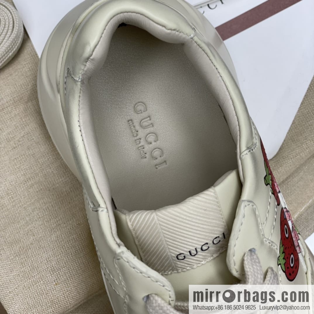 Gucci Gucci [New G Replica Luxury Handbag High Version] Unisex Vintage sneakers