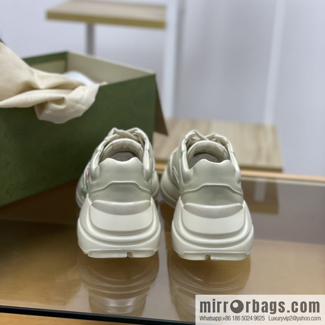 Gucci Gucci [New G Replica Luxury Handbag High Version] Unisex Vintage sneakers