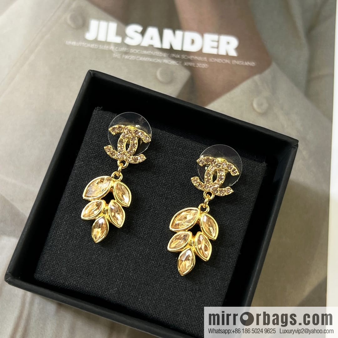 New ☑️ Chanel double c wheat stud earrings