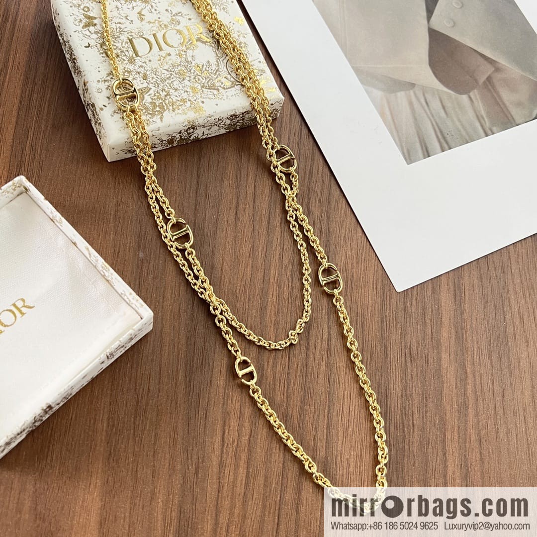 New ☑️ Dior CD double layer necklace