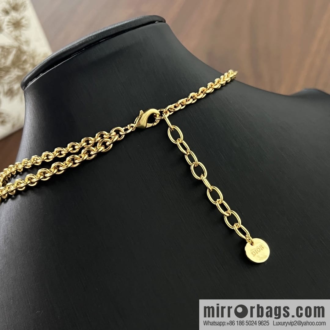 New ☑️ Dior CD double layer necklace