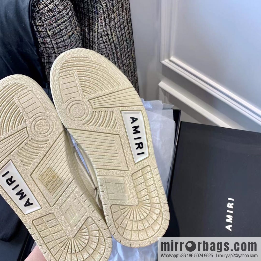 G03H4 AMIRI 21SS SKEL-TOP Bone Low Top
