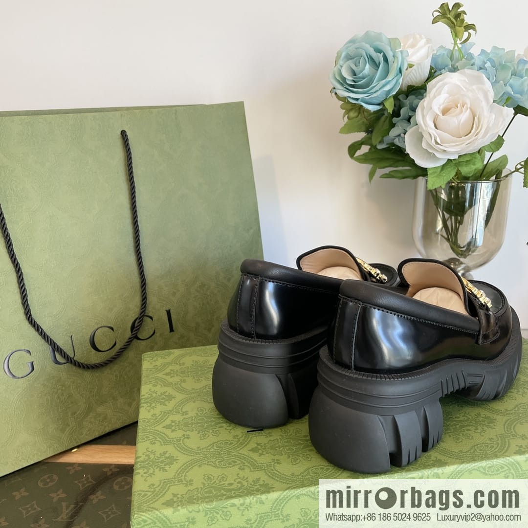 Gucci Gucci Double G Diamond Buckle Thick Bottom Loafers