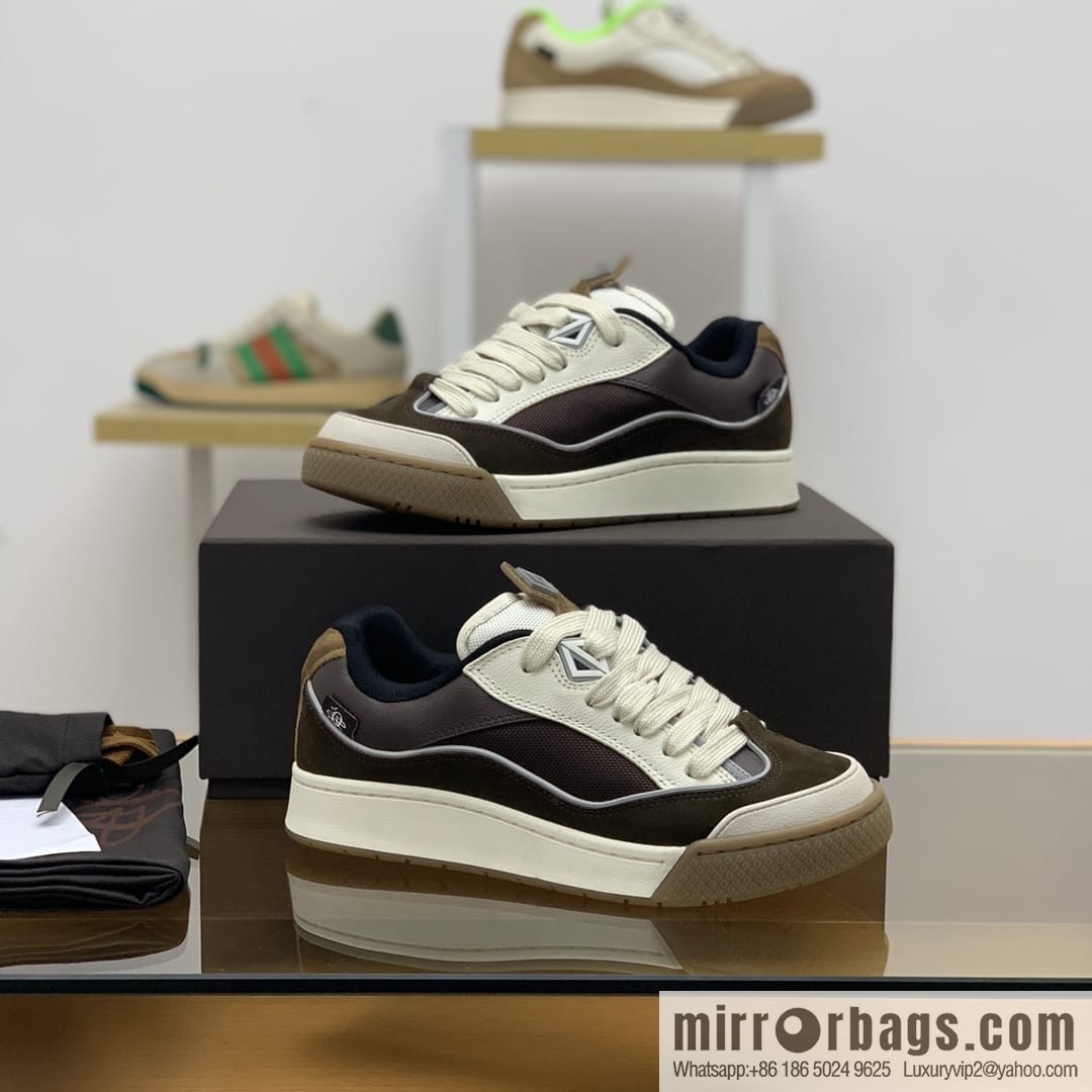 Dior grained calf leather with breathable mesh men's casual retro sneakers