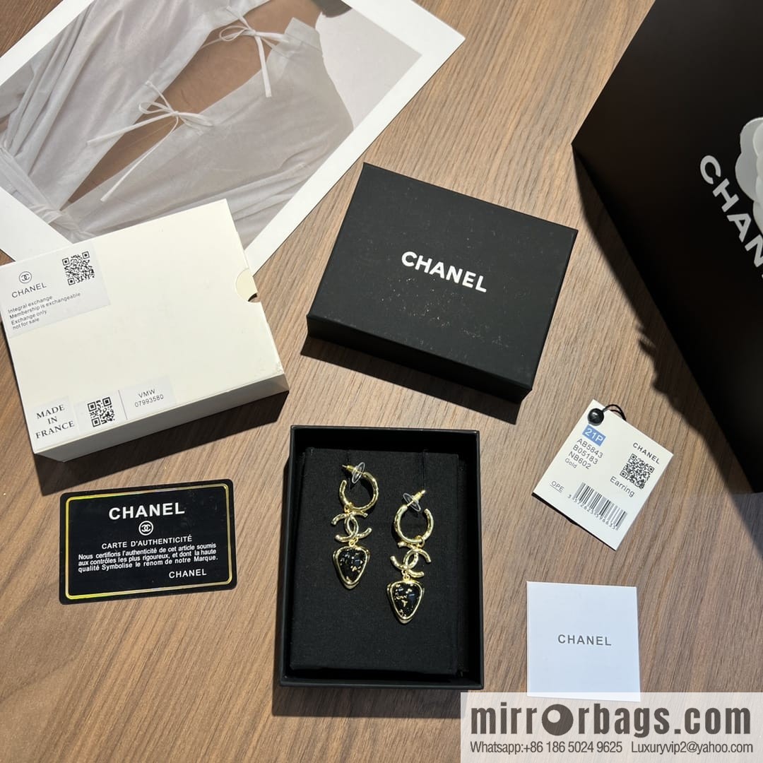 New ☑️ Chanel c3 double c gold stud earrings