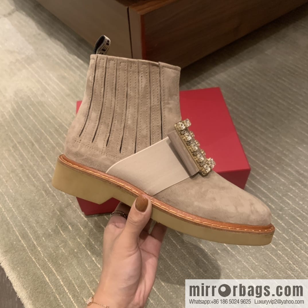 Roger vivier patented leather boots for women