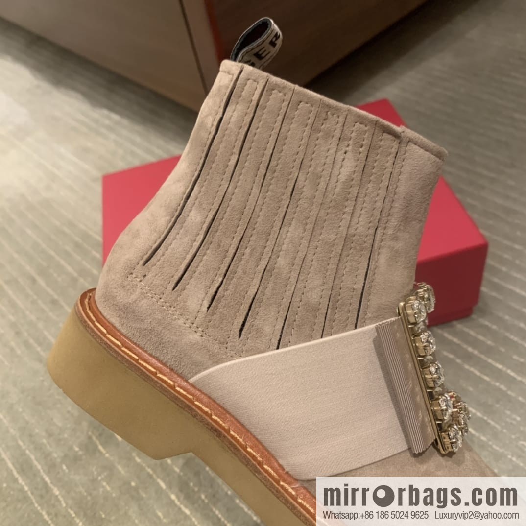 Roger vivier patented leather boots for women
