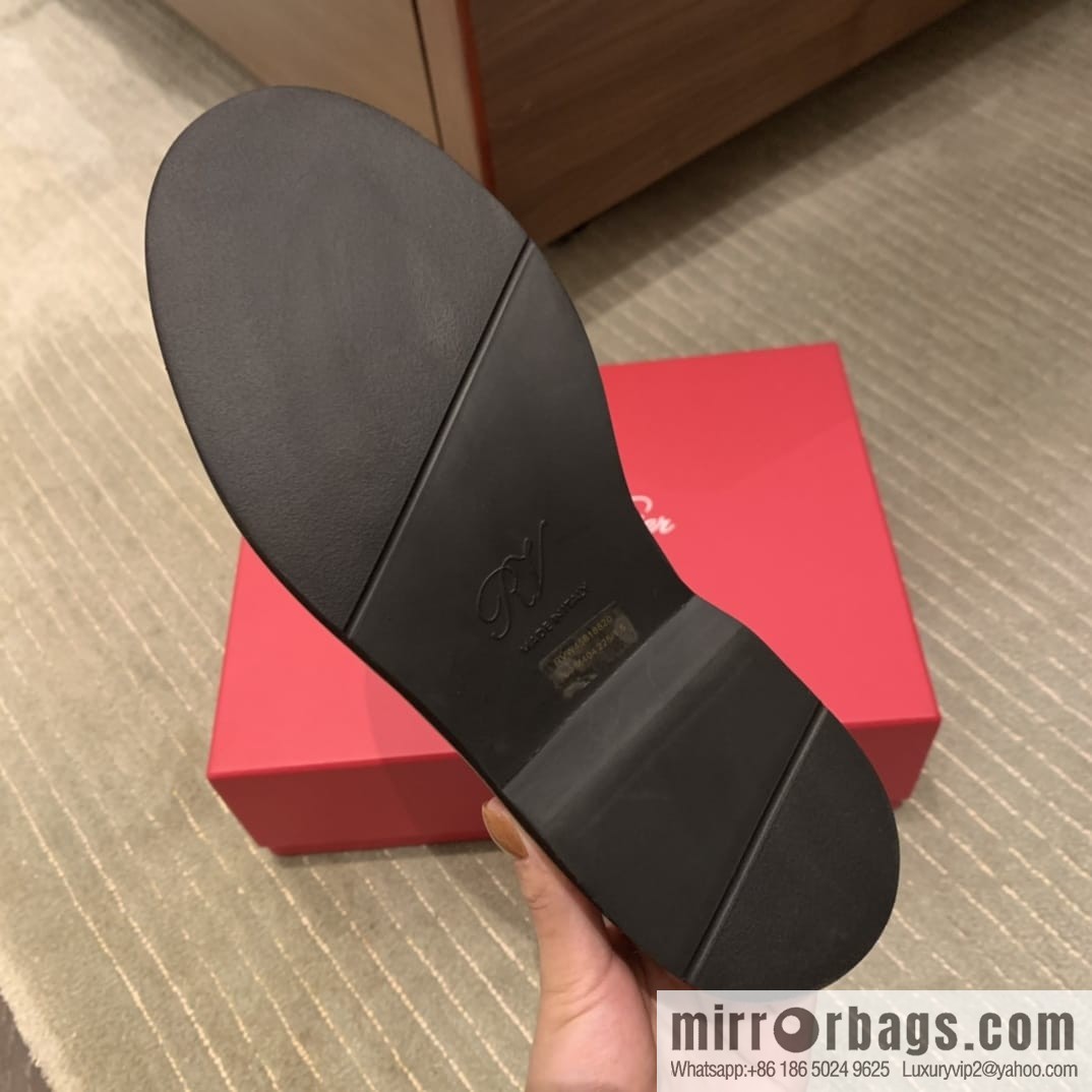 Roger vivier patented leather boots for women