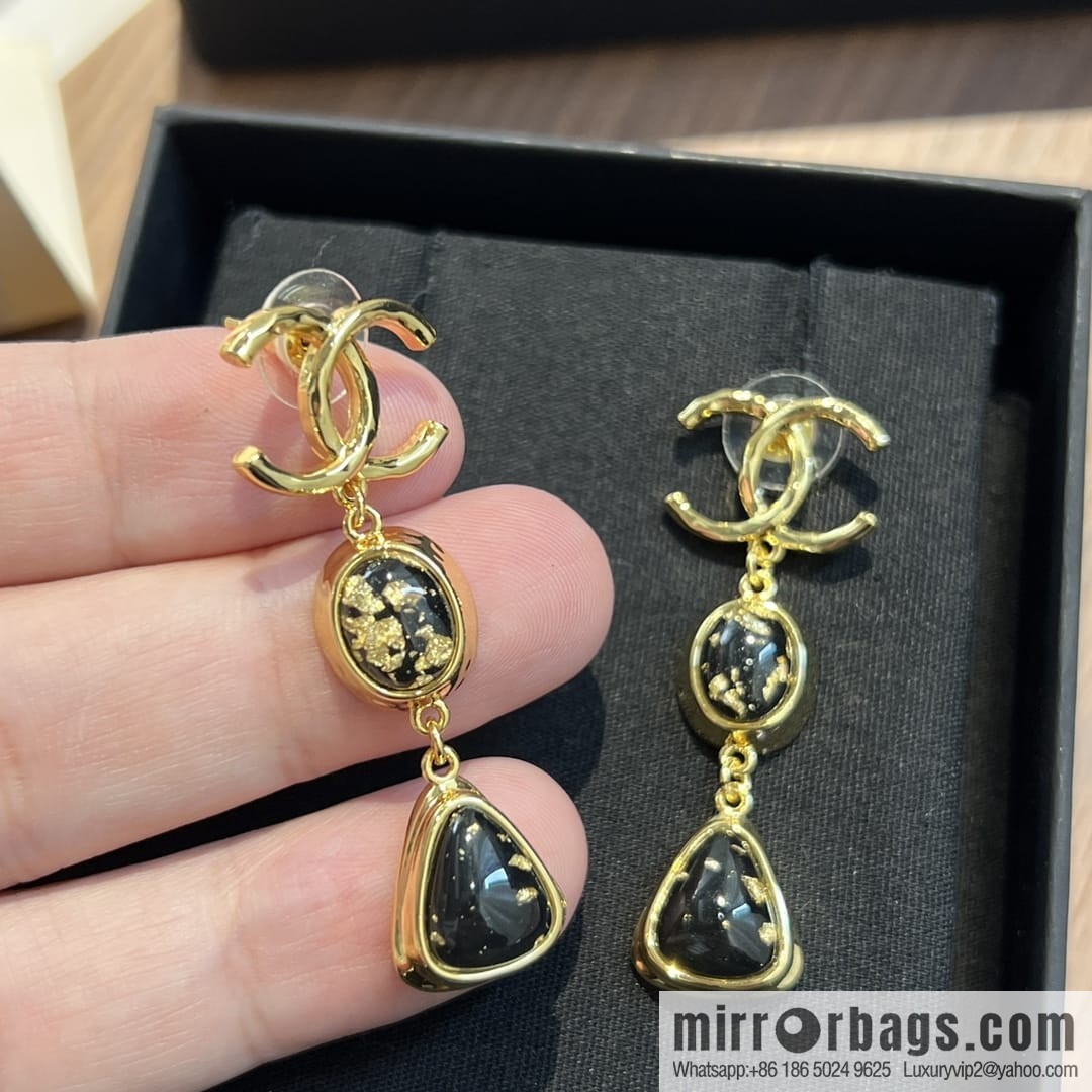 New ☑️ Chanel c3 double c gemstone stud earrings