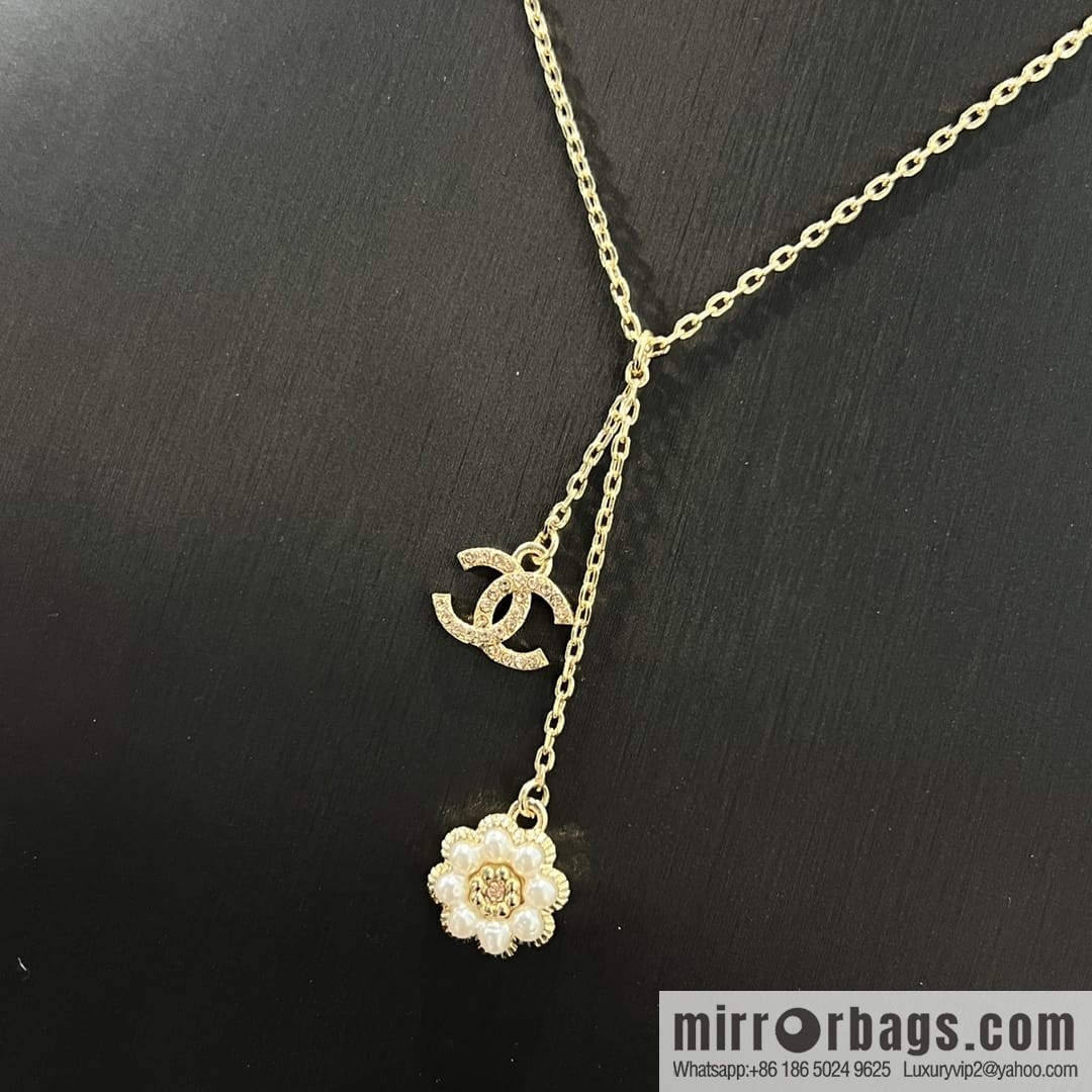 New ☑️ Chanel Double C Camellia Pearl Necklace
