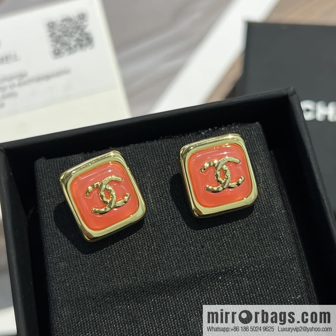 New ☑️ Chanel c1 double c square stud earrings