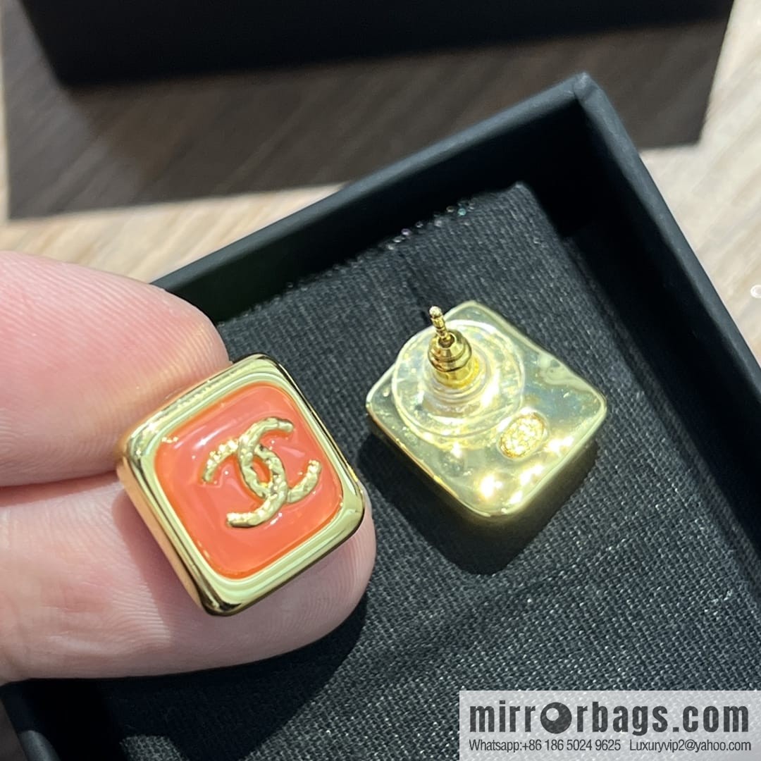New ☑️ Chanel c1 double c square stud earrings