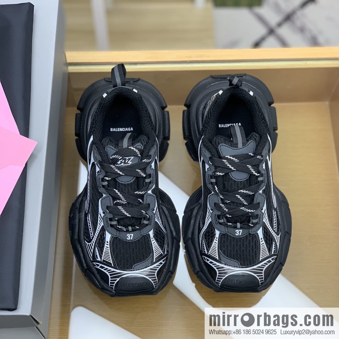 Balenciaga BALENCIAGA uses mesh patchwork Unisex His & Hers thick-soled sneakers