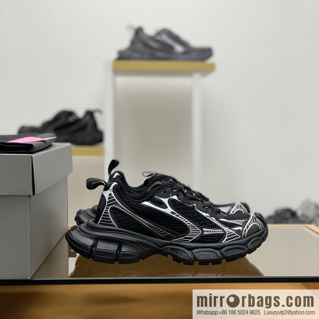 Balenciaga BALENCIAGA uses mesh patchwork Unisex His & Hers thick-soled sneakers