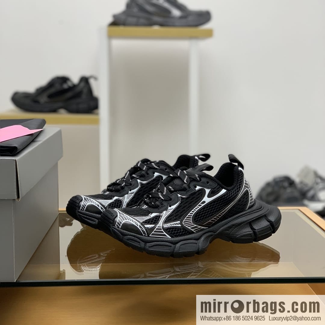 Balenciaga BALENCIAGA uses mesh patchwork Unisex His & Hers thick-soled sneakers