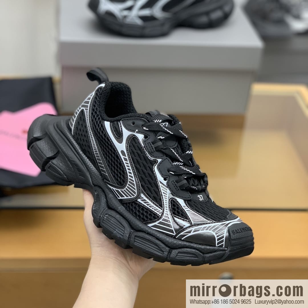 Balenciaga BALENCIAGA uses mesh patchwork Unisex His & Hers thick-soled sneakers