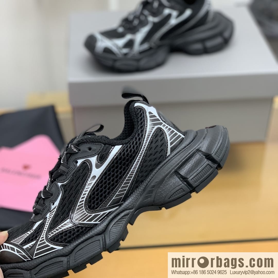 Balenciaga BALENCIAGA uses mesh patchwork Unisex His & Hers thick-soled sneakers