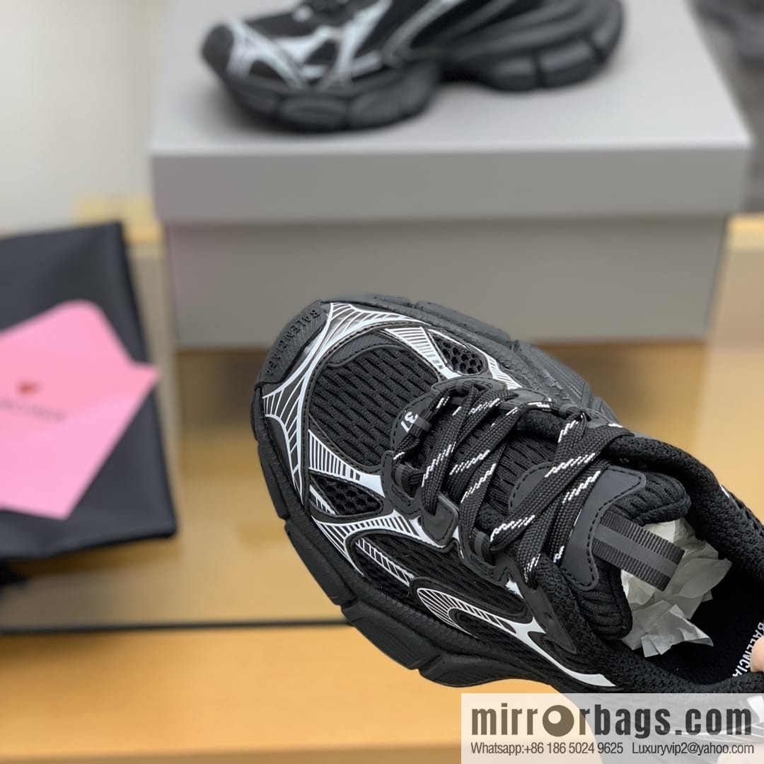 Balenciaga BALENCIAGA uses mesh patchwork Unisex His & Hers thick-soled sneakers