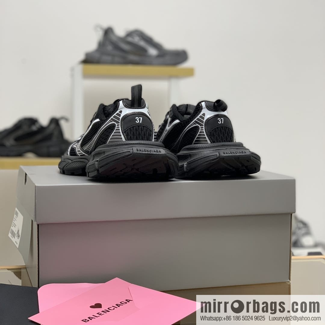 Balenciaga BALENCIAGA uses mesh patchwork Unisex His & Hers thick-soled sneakers