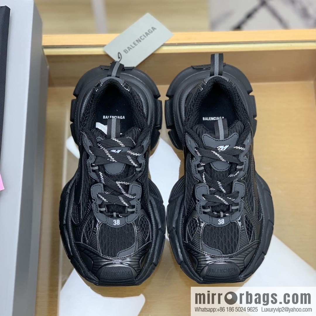Balenciaga BALENCIAGA uses mesh patchwork Unisex His & Hers thick-soled sneakers