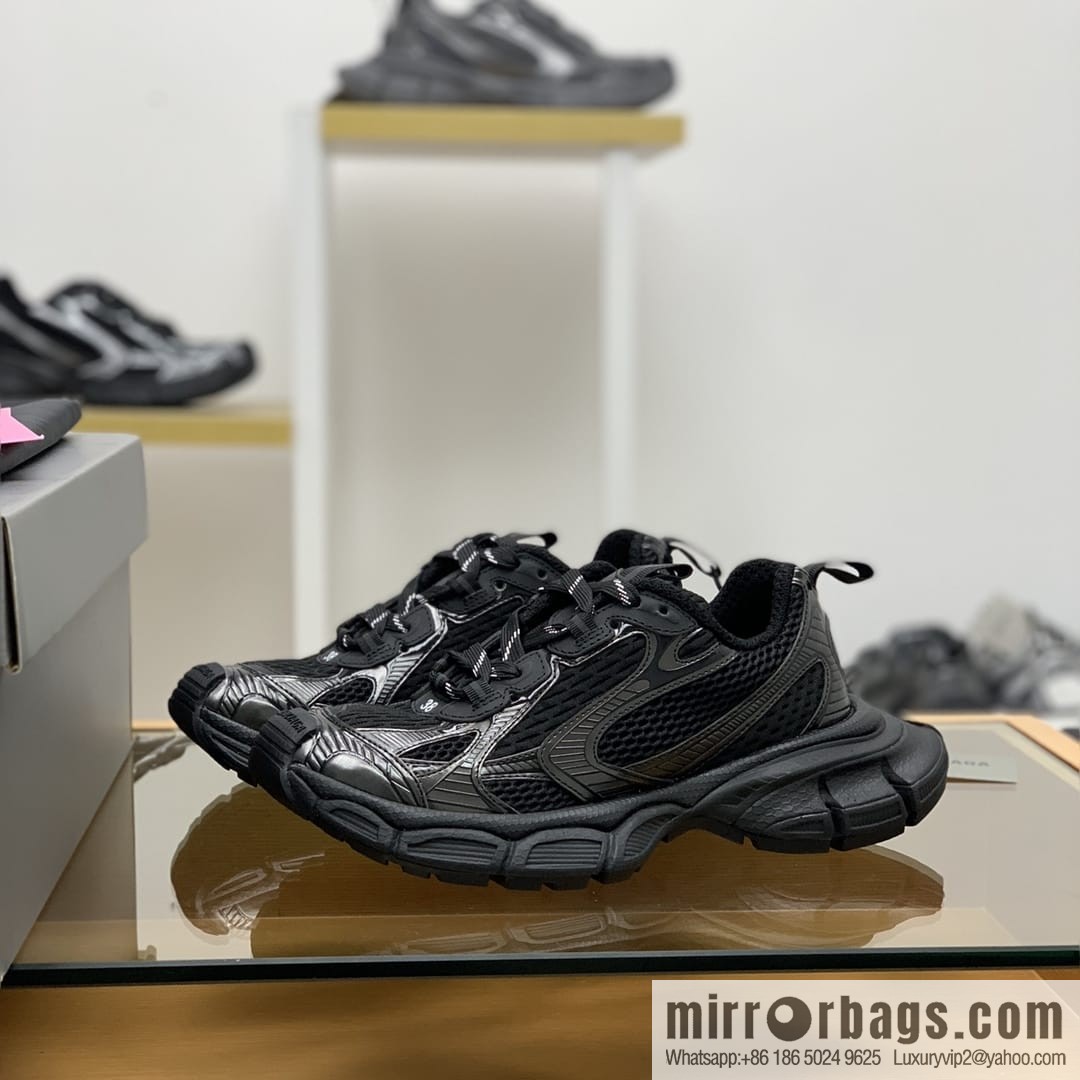 Balenciaga BALENCIAGA uses mesh patchwork Unisex His & Hers thick-soled sneakers