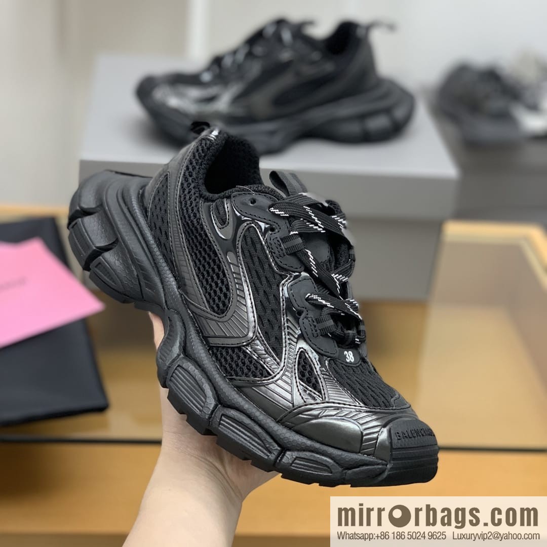 Balenciaga BALENCIAGA uses mesh patchwork Unisex His & Hers thick-soled sneakers