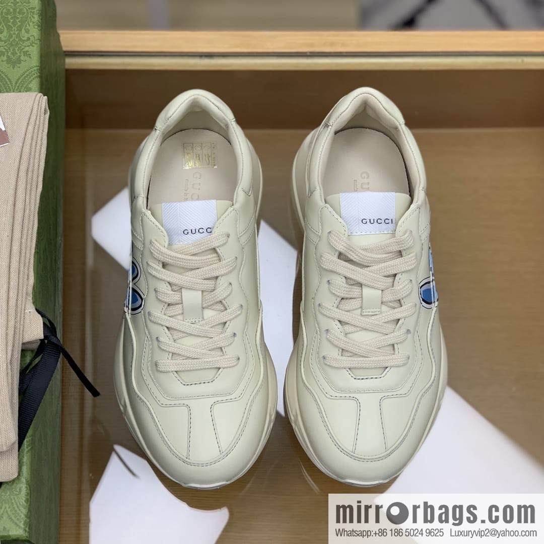 Gucci Gucci [New G Replica Luxury Handbag High Version] Unisex Vintage sneakers