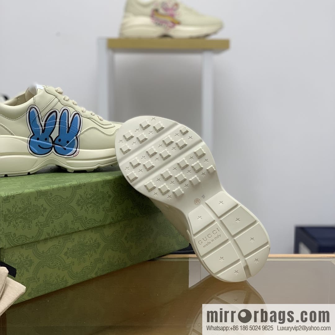 Gucci Gucci [New G Replica Luxury Handbag High Version] Unisex Vintage sneakers