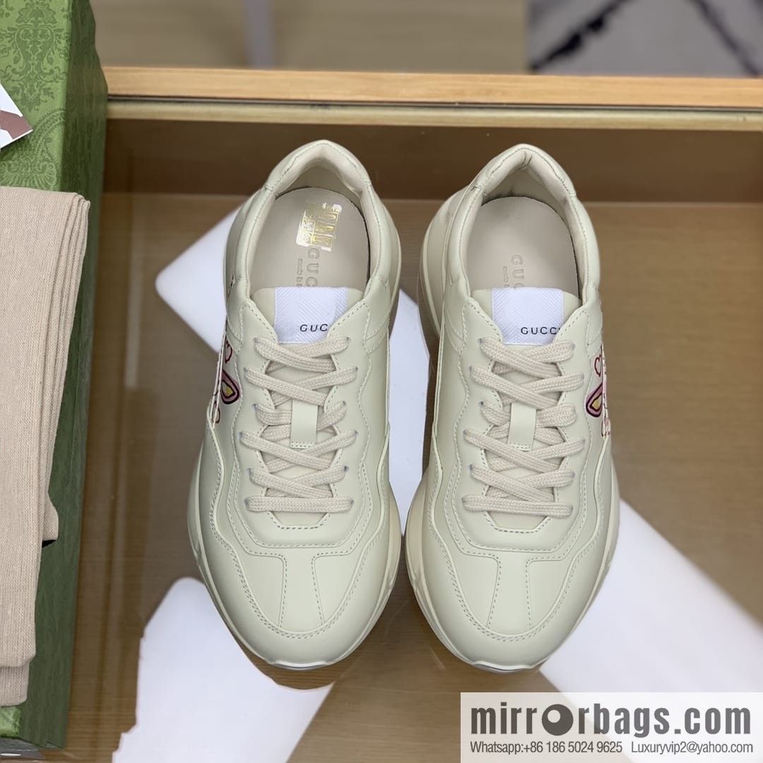 Gucci Gucci [New G Replica Luxury Handbag High Version] Unisex Vintage sneakers